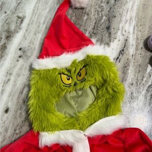 Kids Grinch Costume with Santa Hat